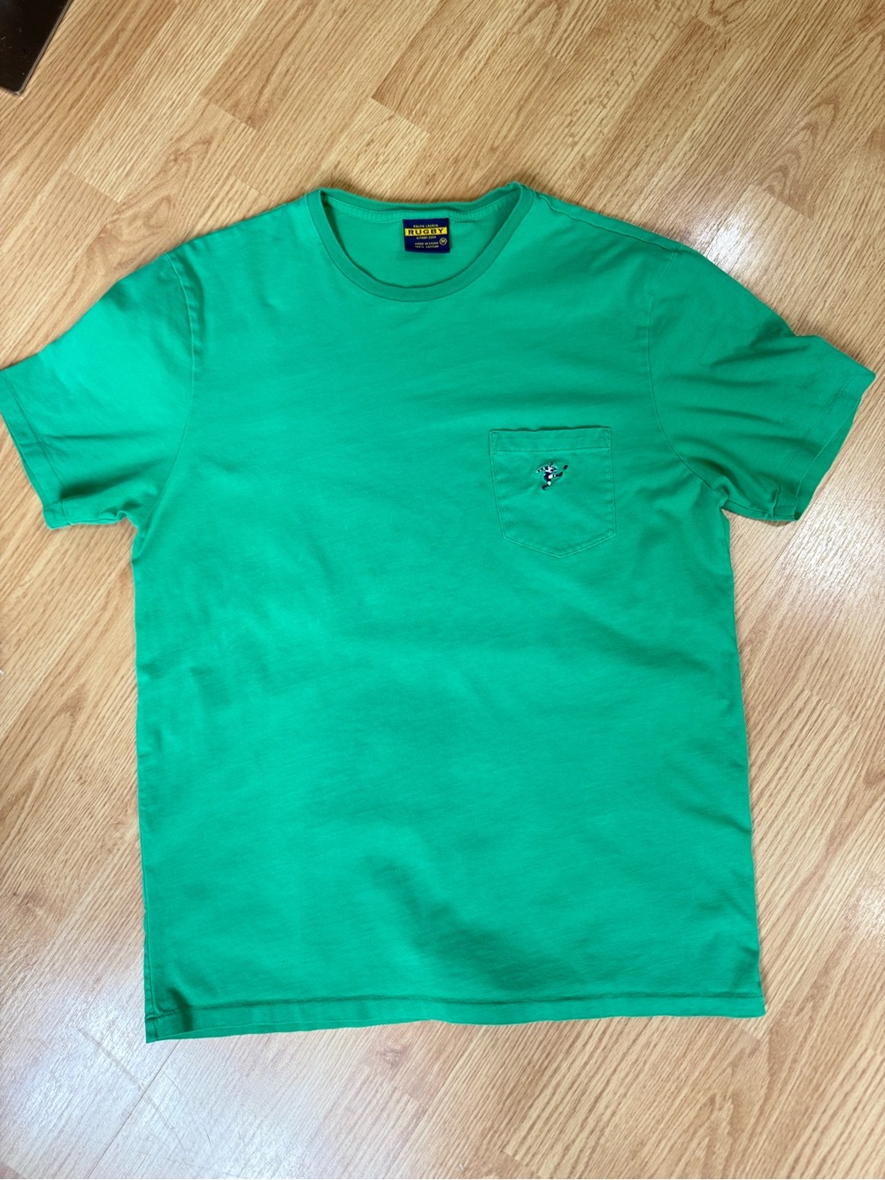 Rugby Ralph Lauren Green Pocket T Shirt Men’s M Embroidered Rugby Player